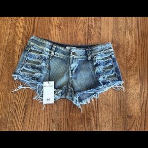 BeWicked Distressed SideCutout Shorts
